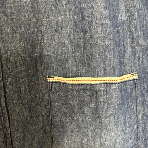 Adam Levin Men's Dark Wash Blue Denim Long Sleeve Button Down Casual Shirt Large - Picture 3 of 11